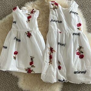 Kids dress. Size 4 size 9 Matching.